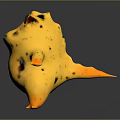 Game and Movie Character Yellow Cartoon Frog with Big Eyes and Black Spots
