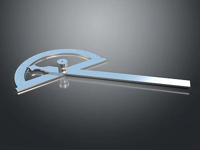 High Quality Professional Metal Protractor Hardware Tool For Accurate Angle Measurement 3d model