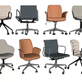 Office Chairs With Wheels In Various Colors And Modern Designs For Workspace