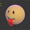 Expression package WeChat expression package cartoon expression cartoon face emoticon Yan text 3d model