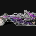 Sleek Purple Black Race Car Design With TAG Heuer PUMA Sponsorship And Aerodynamic Body 3d model