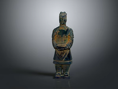 Terracotta Warrior Themed Decorative Furniture Piece With Ancient Design Elements 3d model
