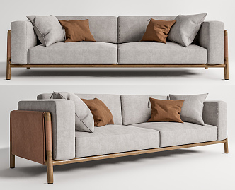 Modern double sofa 3d model