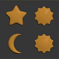 Star Sun Moon Shaped Household Decorative Items For Home Decoration And Daily Use
