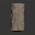 Natural Stone Column With Rough Textured Surface And Decorative Design