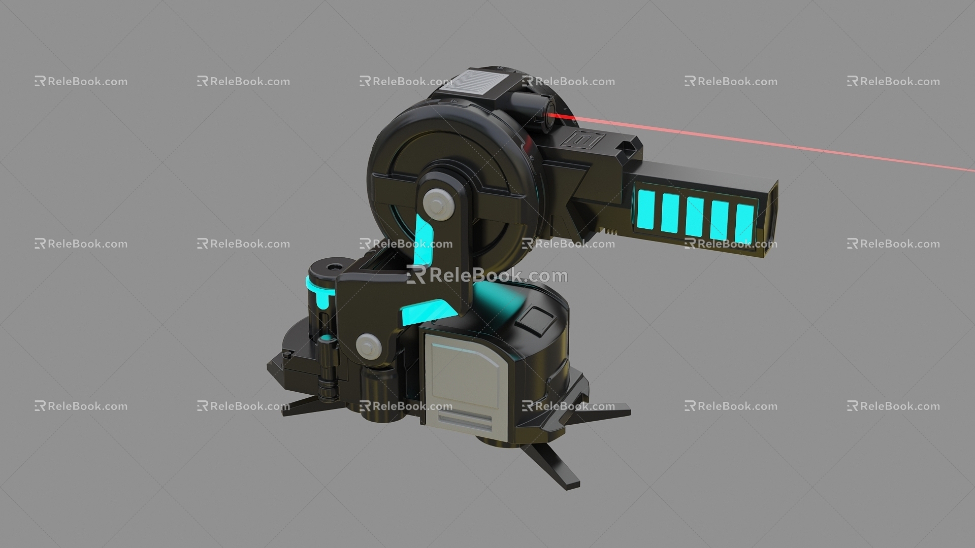 Weapon Luminous Weapon Seat Cannon Future Technology Hard Surface Cyberpunk Cannon Launcher Infrared 3d model