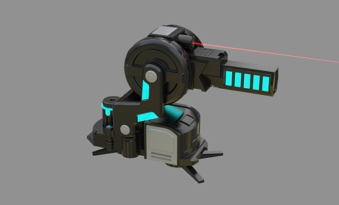 Weapon Luminous Weapon Seat Cannon Future Technology Hard Surface Cyberpunk Cannon Launcher Infrared 3d model