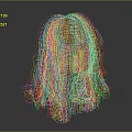 Mysterious Horror Character Head With Red Curly Hair And Bloodstained Face