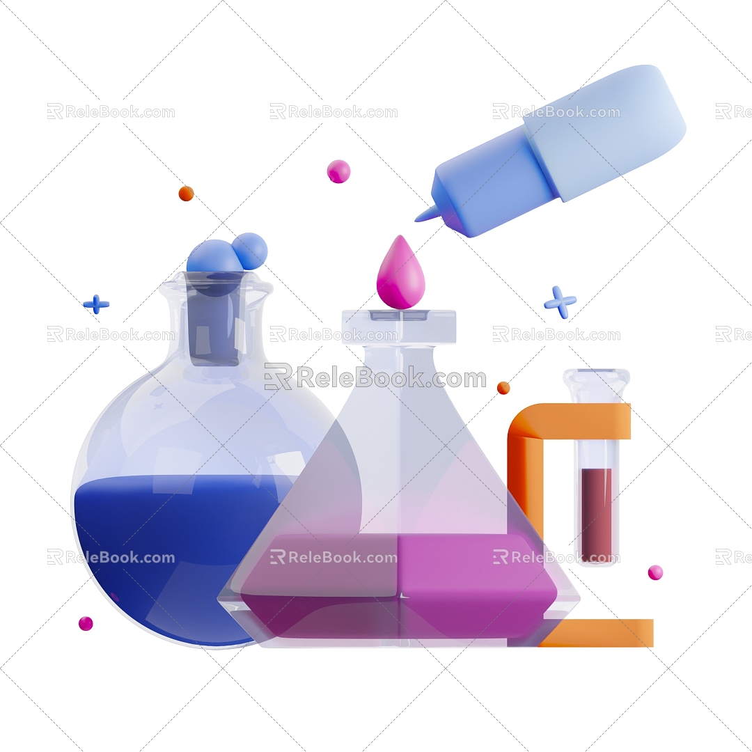 Modern Chemical Supplies Cartoon Chemical Supplies 3d model