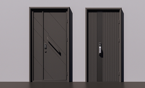 Modern security door 3d model