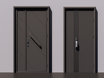 Modern security door 3d model