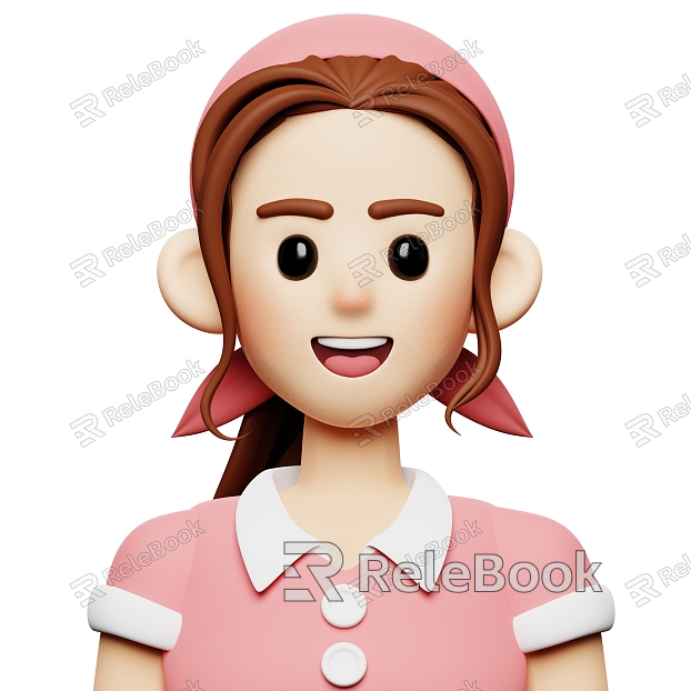 Cartoon Woman Cartoon Sweet Girl model