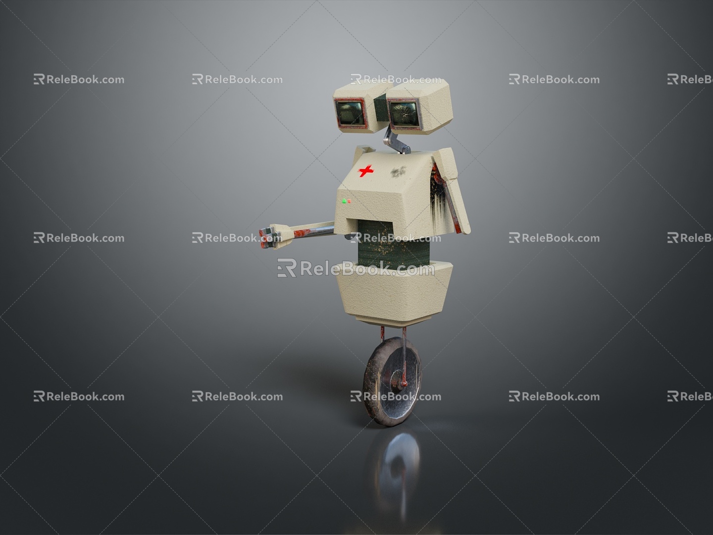 Industrial Robot Single Wheel Robot Double Wheel Robot Robot Robot Assistant Small Robot 3d model