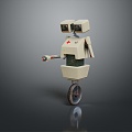 Industrial Robot Single Wheel Robot Double Wheel Robot Robot Robot Assistant Small Robot 3d model