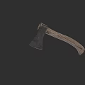 Traditional Metal Axe With Wooden Handle For Chopping And Cutting Work