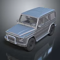 Silver Off Road SUV With Boxy Design Roof Rails Front Grille And Alloy Wheels
