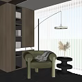 Modern Leisure Chair Single Person Sand Recliner Chair Stool Dining Table and Chair Desk and Chair Table and Chair Lazy Sofa Multi-Person Sofa Floor Lamp 3d model