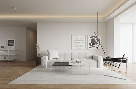 Modern Living Room Minimalist Living Room 3d model