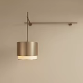 Modern Wall Lamp With Cylindrical Metal Shade Sleek Design And Warm Light For Interior