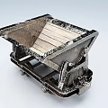 Car cart rail car rail rail mining 3d model