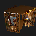 Lion Music Bar Carana Wooden Entrance Design With Plants And Decorative Lights