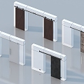 Modern Barn Door 3d model