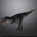 Detailed 3D Render of Ferocious Dinosaur Creature With Open Mouth and Scaly Skin