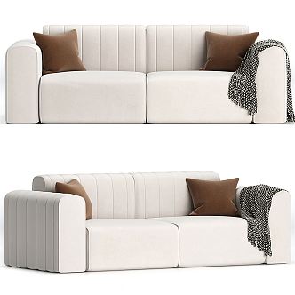 Modern double sofa 3d model