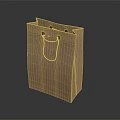Brown Kraft Paper Shopping Bag with Handle for Daily Use and Carry Items