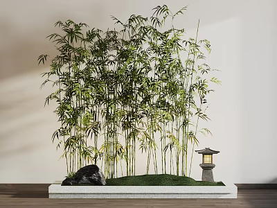 Modern bamboo bamboo potted plant 3d model