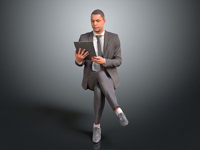 Modern men handsome men young men 3d model