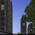 Detailed Aerial View Planning of Urban Area with High rise Buildings Green Spaces and River