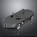 Modern Silver Convertible Sports Car With Sleek Body And Shiny Exterior Design