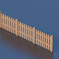 Wooden Garden Decor Fence With Pointed Top Design For Outdoor Landscaping Use