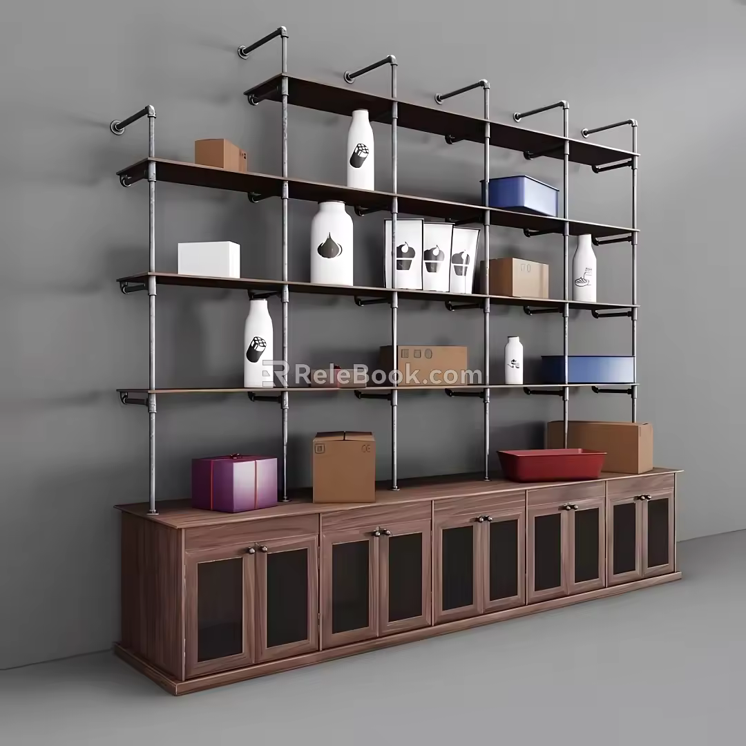 Wooden wall frame 3d model