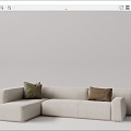 Modern corner sofa multiplayer sofa 3d model