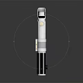 Modern Lightsaber With White And Black Color Detailed Handle And Sleek Design