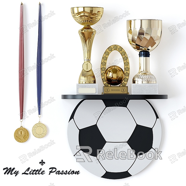 Modern Trophy Medal model