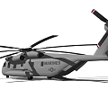 Modern Transport Helicopter Featuring Large Rotors And Aerodynamic Fuselage Design 3d model