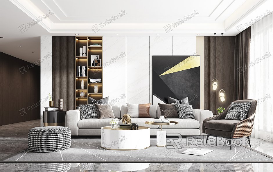 modern living room model