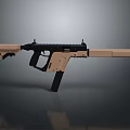 Tactical Rifle Beige And Black With Rail System Grip And Barrel Modern Design