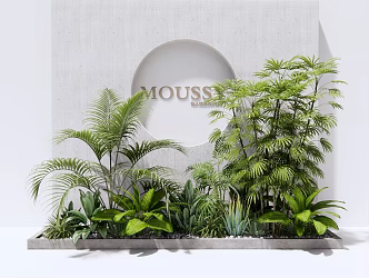 landscape plant flower border plant combination plant pile 3d model