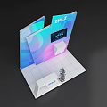 ZMLZ Modern Display Shelves With Digital Screen And Layered Exhibition Area