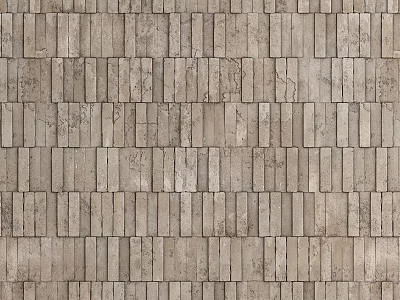 Natural Stone Textured Wall Tiles Arranged In Modern Uniform Pattern 3d model