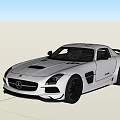 White Mercedes Two Door Sports Car With Sleek Design And Black Wheels