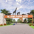 Landscape Gate Creative Gate Scenic Gate Zoo Gate 3d model