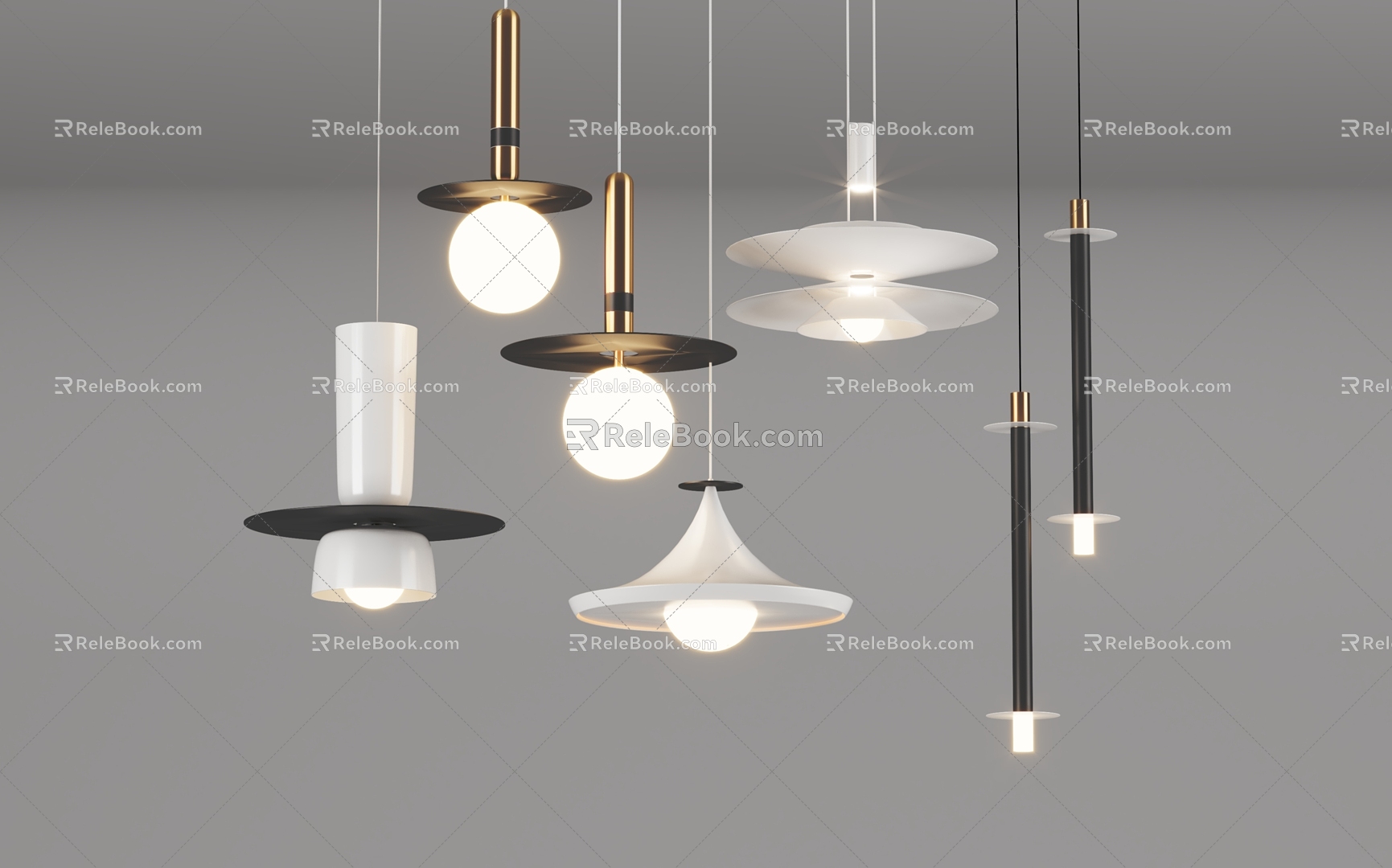 Chandelier Nordic lamps Acrylic lamps Fan lamps Chinese lamps 3d model