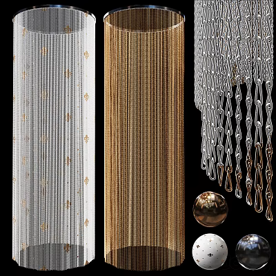 Decorative Chains And Spherical Decorations Showcase 3d model