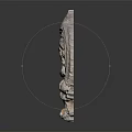 Ornate White Decorative Carving Design With Intricate Leaf Patterns And Details