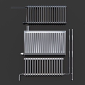 Modern indoor radiator collective heating heating pipe combination 3d model